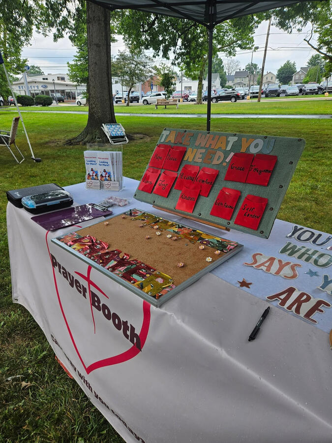 Rain or shine The Prayer Booth works hard serve the community faithfully and show the love of Jesus Christ! - Lansdale 1st Friday.